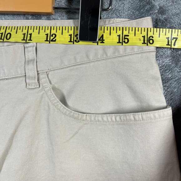 Anne Klein Sports Pants Size 14 Beige 5 Pockets Stretch Casual Cream - Like NEW - Picture 3 of 10